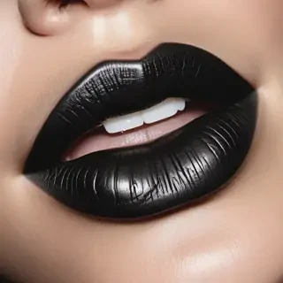 lips clipart black and white