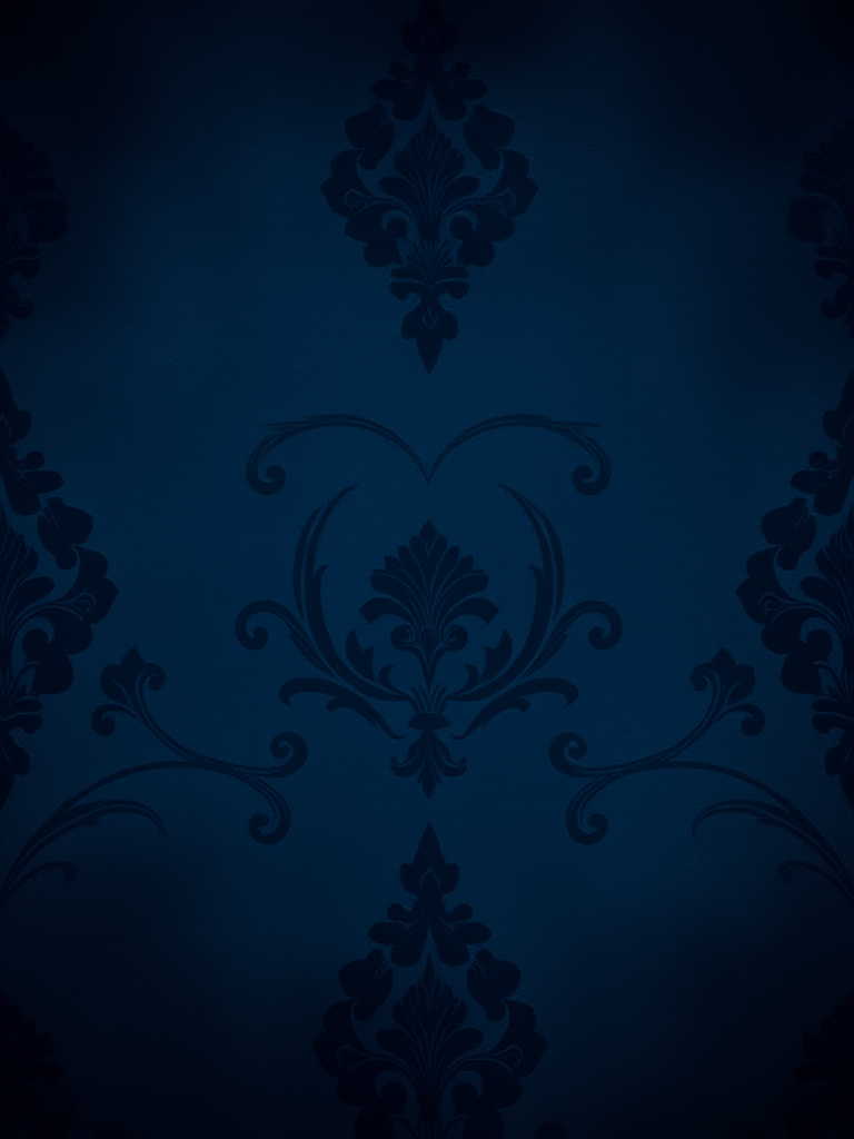 create an abstract texture background with dark blue and black hues featuring a subtle, elegant damask pattern
