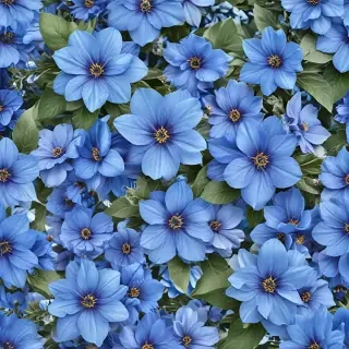 blue flowers transparent background