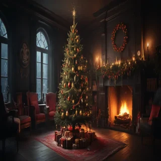 dark christmas wallpaper