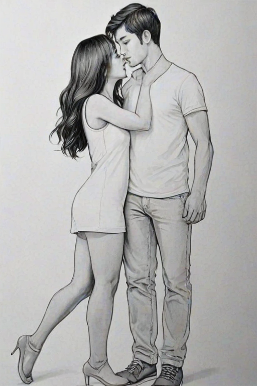 couples drawing poses