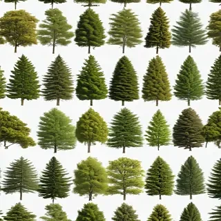 trees no background