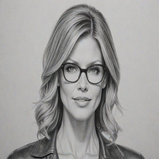 Radiant Tricia Helfer, pencil sketch, portrait of Wonderful woman 1964s in glasses, hair style beatnik, outline, clear lines, fine lines, 8k