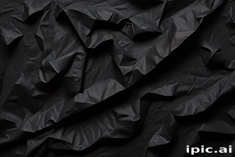 crinkled black paper