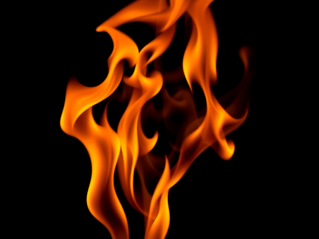 Regenerate the image of stylized flames with vibrant orange and yellow hues, using a Canon EOS R5 camera, 50mm lens, aperture f/1.8, shutter speed 1/125s, ISO 100, in a high-contrast mode, and can be set against a black background for enhanced visibility.