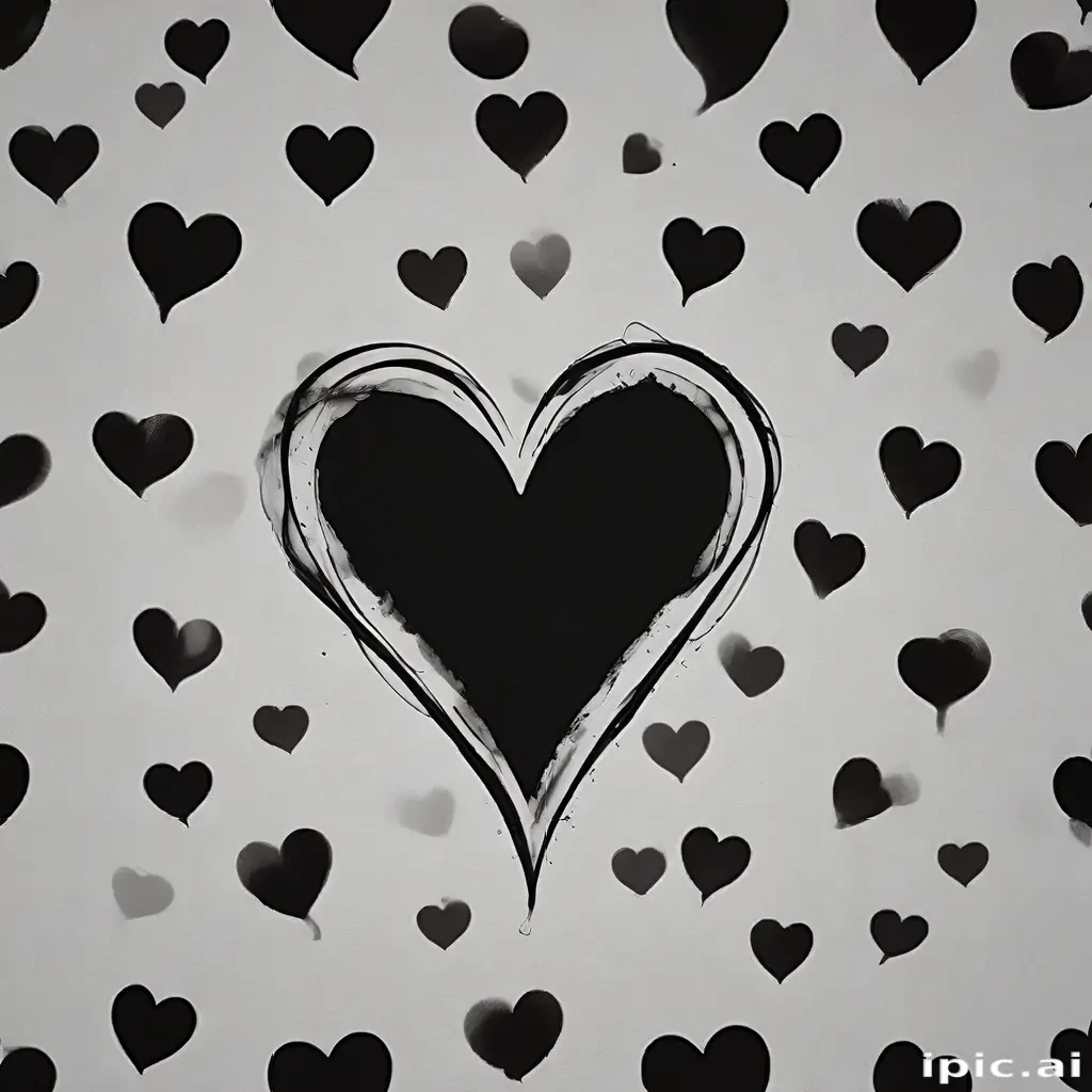 black heart transparent