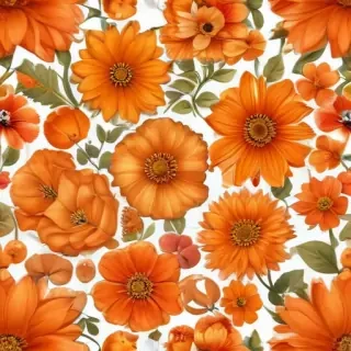 orange flower clipart