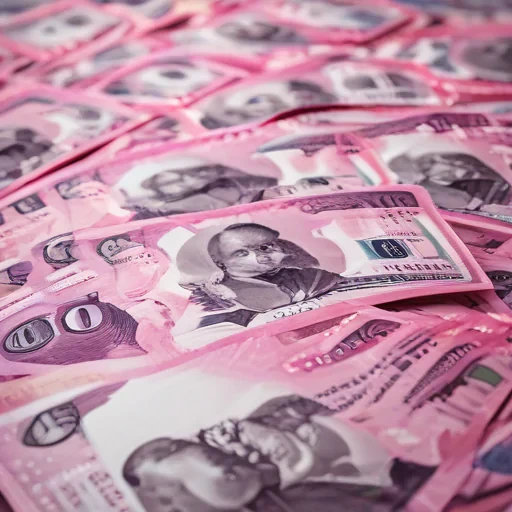 pink money background