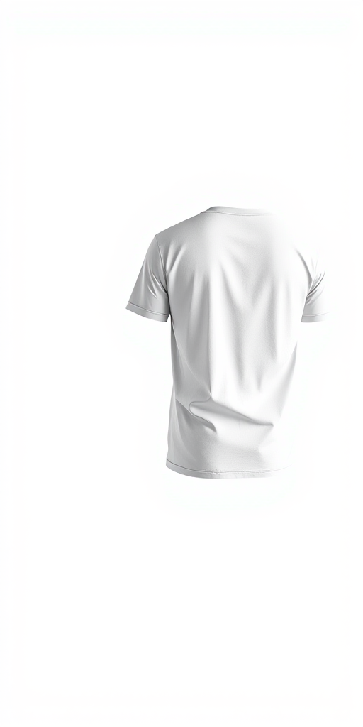 Create a high-resolution graphic of a male T-shirt template showcasing front and back views, set against a clean white background, captured with a 50mm lens at f/8, ISO 100, with natural lighting in a studio setting.