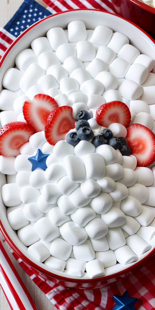 fourth of july marshmallow dip