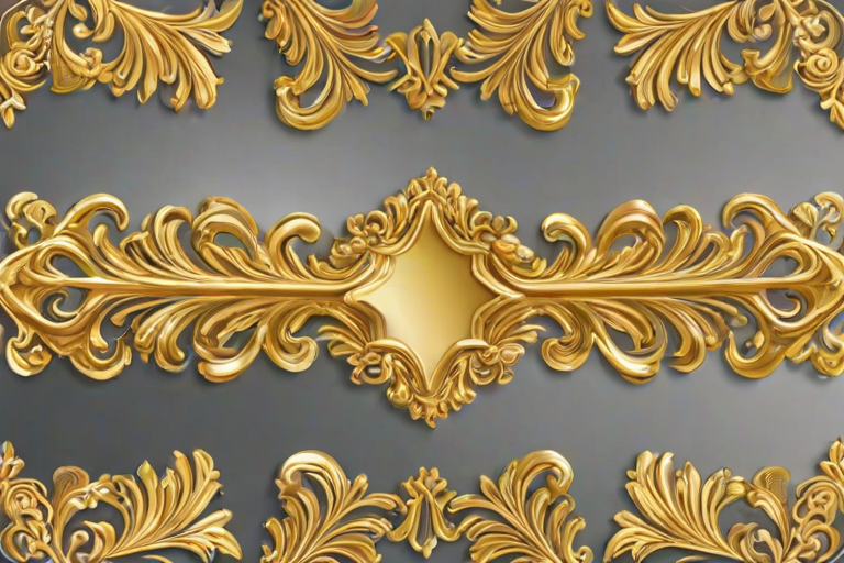 transparent background gold border