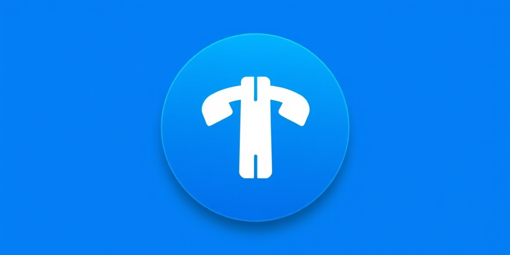 Create a high-resolution vector graphic of a blue circular icon featuring a white telephone receiver at the center, with a smooth gradient background, using a Canon EOS 5D Mark IV camera, ISO 100, aperture f/8, and a focal length of 50mm for optimal clarity and detail.