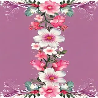 flowery border clipart