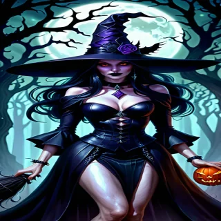 beautiful dark witch fantasy art