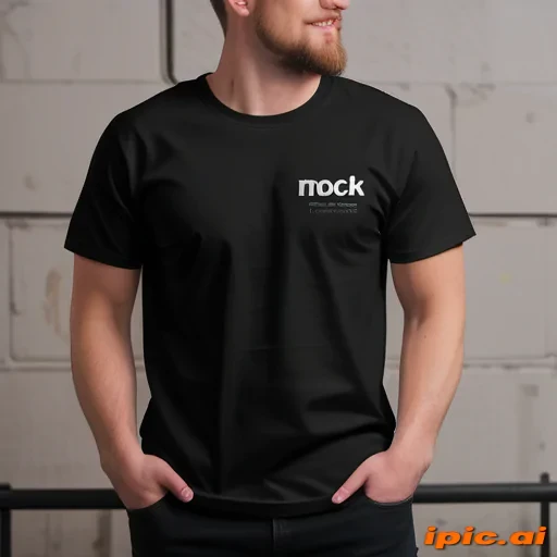 mockup tshirt black