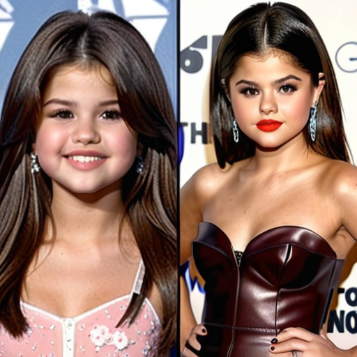 selena gomez then v now