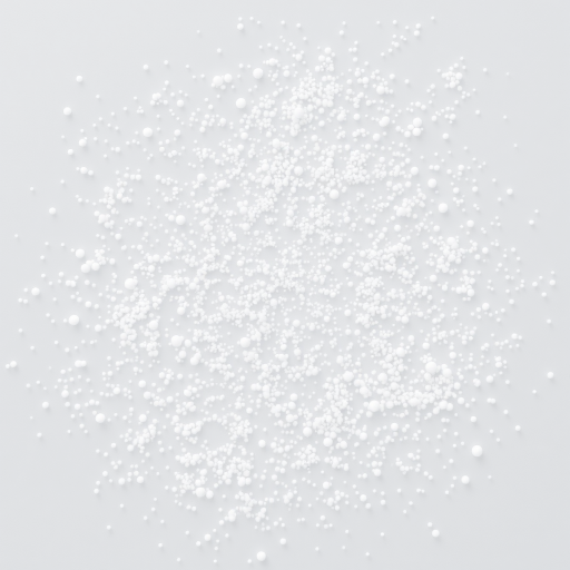 Create a high-resolution abstract background with soft, blurred white particles on a light gray backdrop, using a Canon EOS R5 with a 50mm lens, aperture set to f/1.8, ISO 100, shutter speed of 1/200s, top-down view, in natural lighting to enhance the image quality.