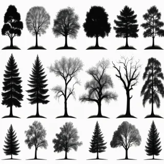 trees silhouette png