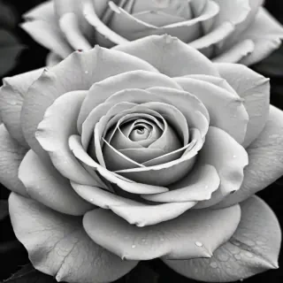 black and white rose background