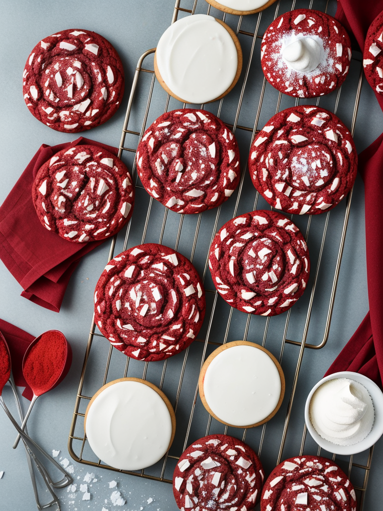 red velvet cookies made with cake mix