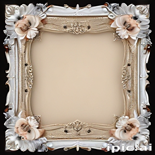 Elegant Decorative Frame Adorned with Beautiful Floral Designs and Details