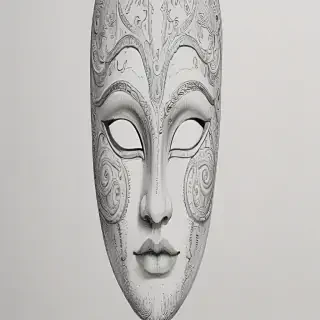 drawing of a mask