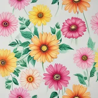 drawings of flowers with color