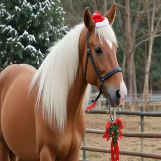 pictures of christmas horses