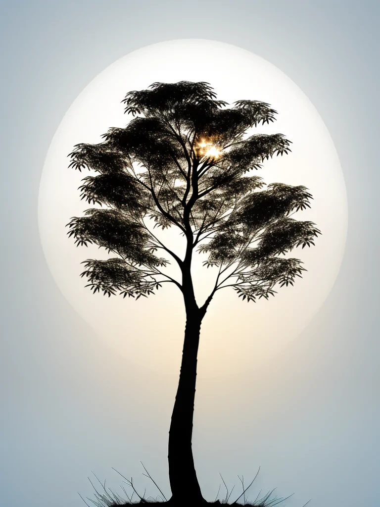 transparent tree silhouette