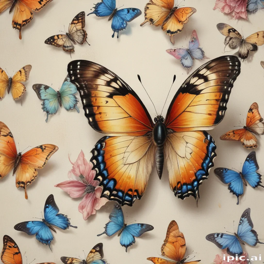 drawing butterflies