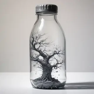 water bottle drawing