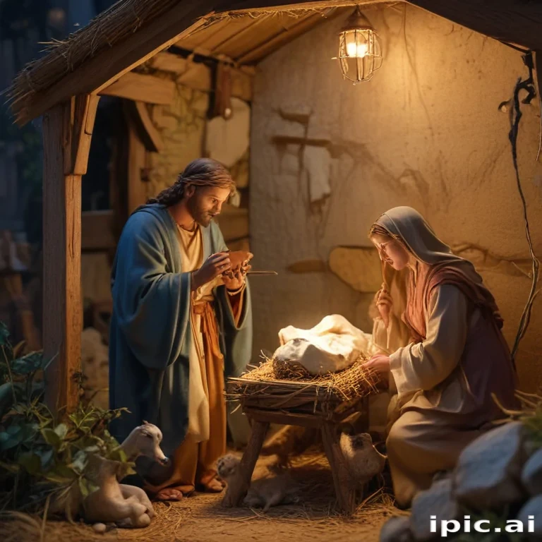 free christmas nativity scene