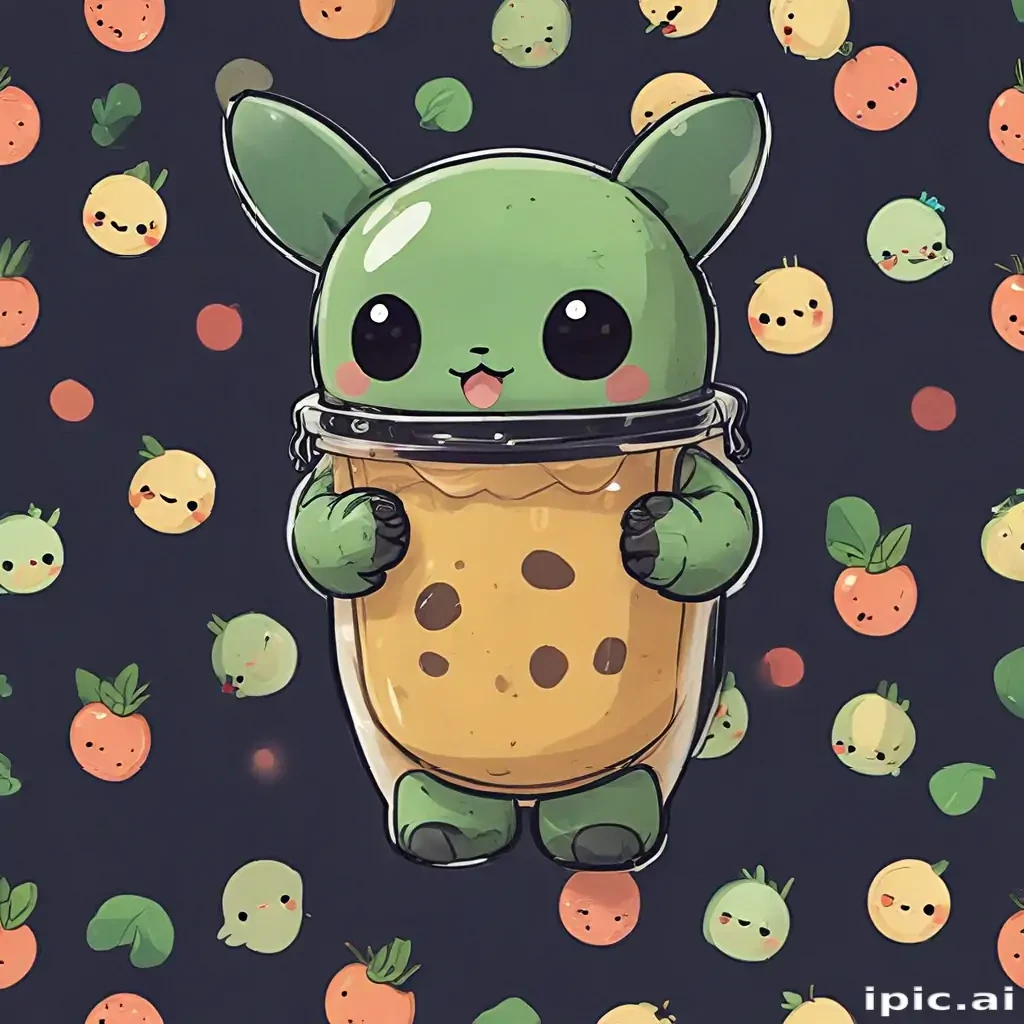 cute boba backgrounds