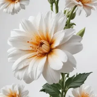 flower white bg