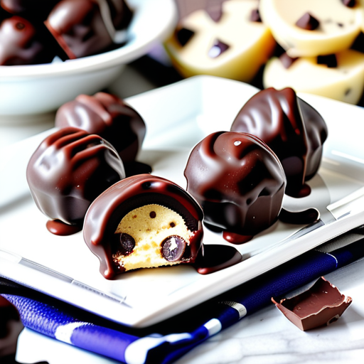 chocolate covered cookie dough bites