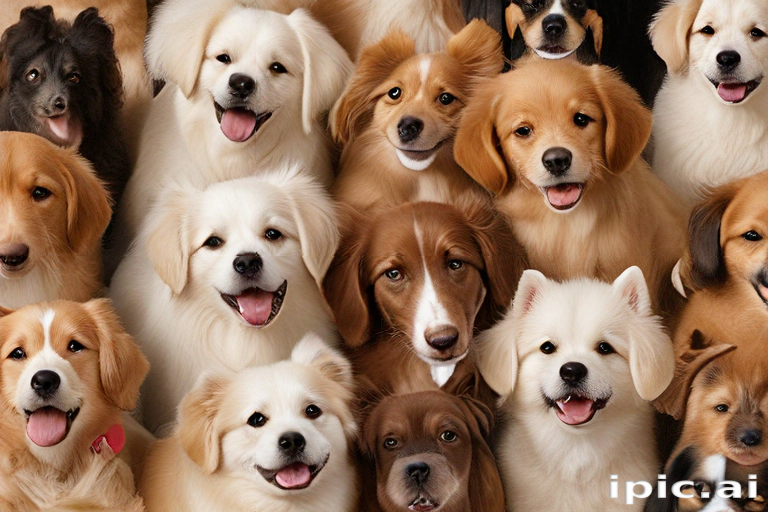 A Heartwarming Gathering of Adorable Dogs with Joyful Expressions and ...