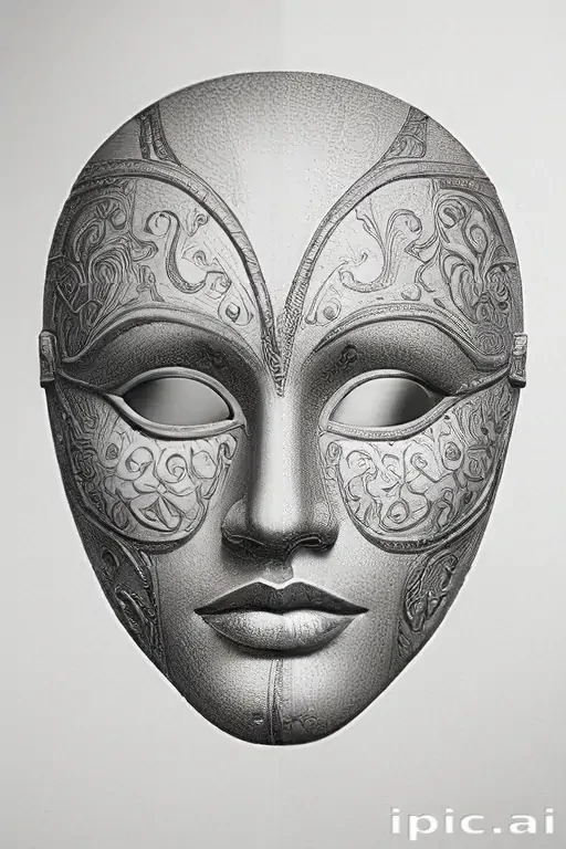drawing of a mask