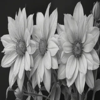 pencil drawn flowers