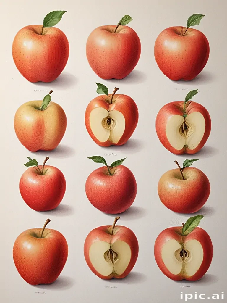 drawings of apples