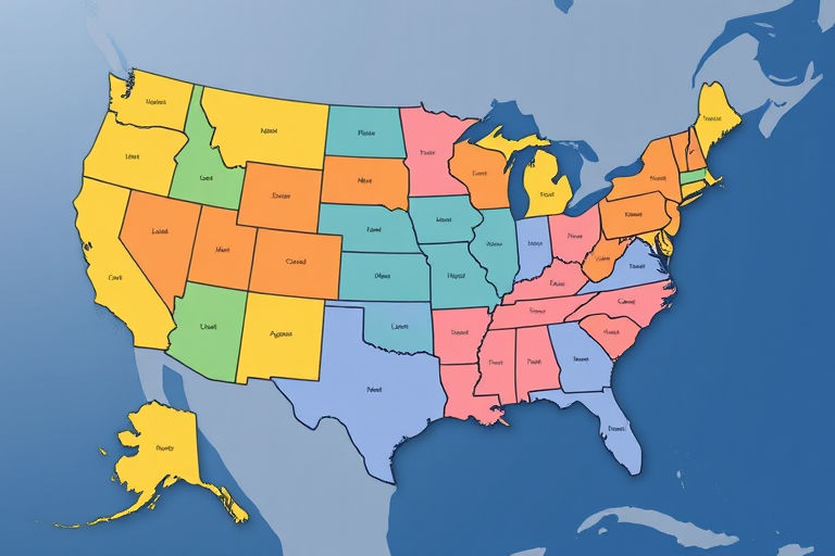 map of usa states