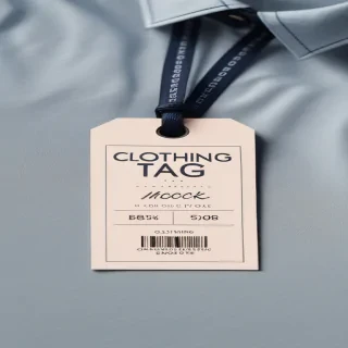 clothing tag mockup