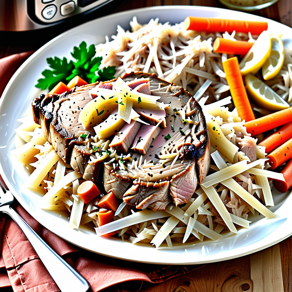 slow cooker pork chops sauerkraut