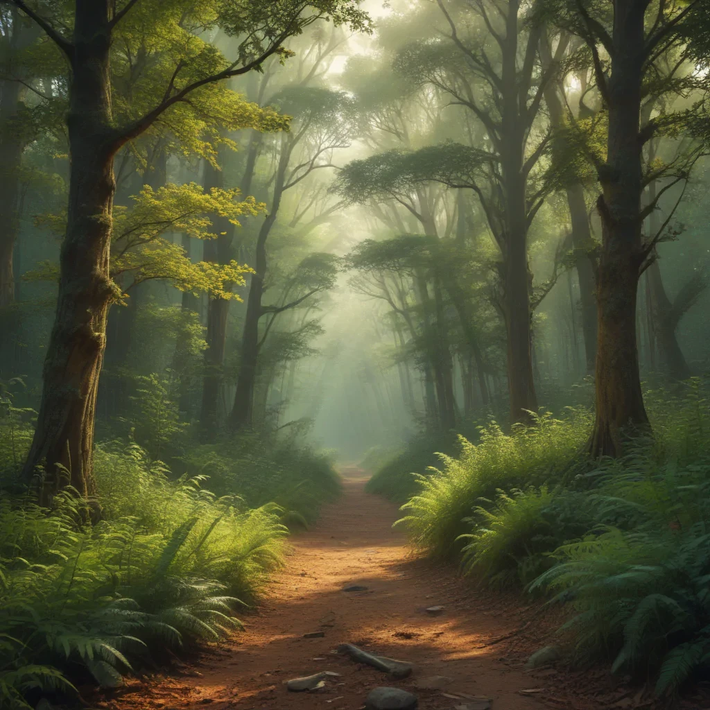 beautiful magical forest background