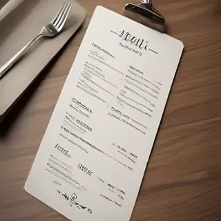 menu mock up