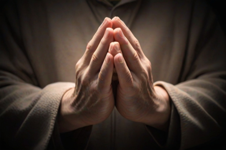 transparent prayer hands