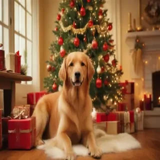 christmas wallpaper dog