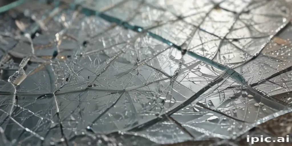 cracked glass transparent