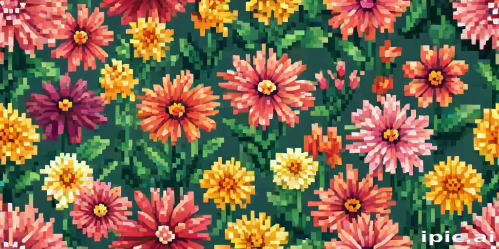 pixel flowers