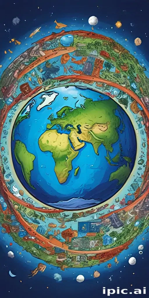cartoon picture of the planet earth