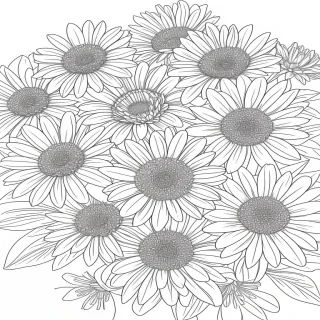 floral line art